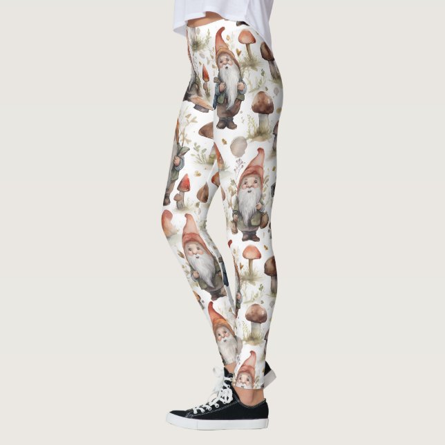 Leggings in Gnomen und Pilzen - Niedlich (Links)