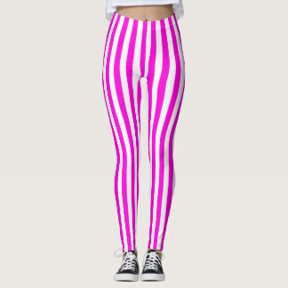 Leggings in rosa und weiß