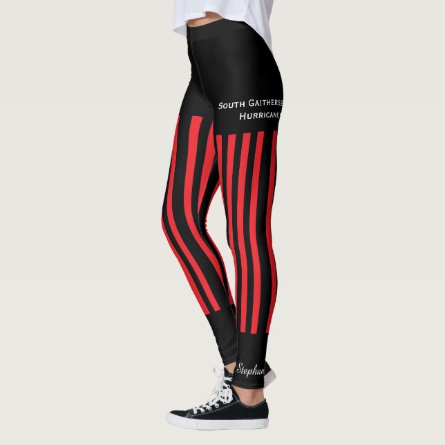 Leggings in Rot und Schwarz mit Fake Shorts (Links)