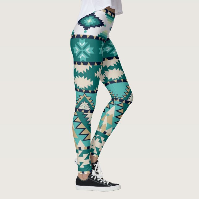 Leggings / Indianerisches Aztekenmuster (Rechts)