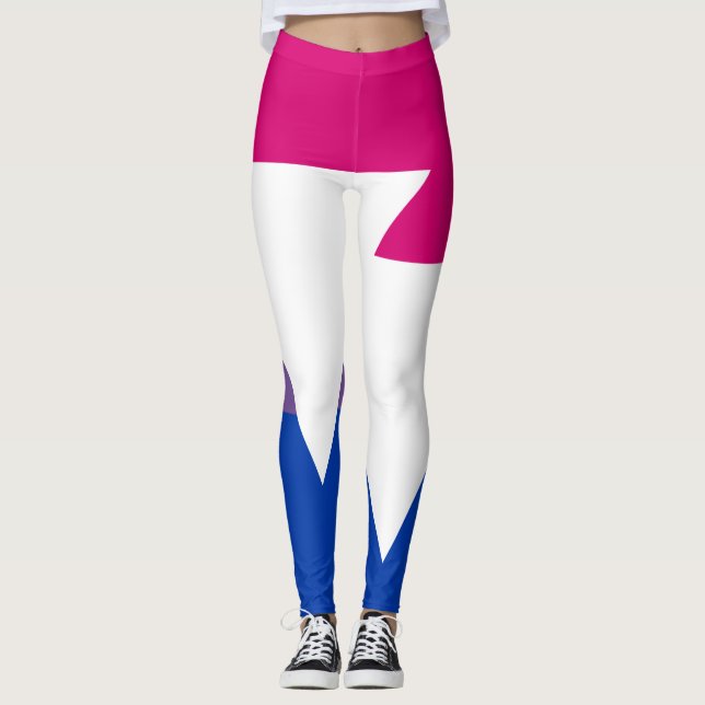 Leggings Indicateur de la fierté et du symbole bisexuel - (Devant)