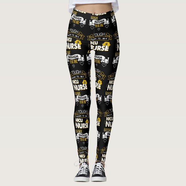 Leggings Infirmière Cute NICU Soins néonatals Préémentiels  (Devant)