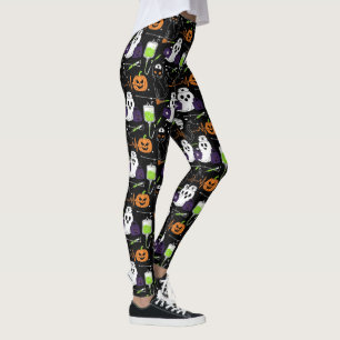 Leggings Infirmière d'Halloween Fantôme Citrouille Crâne Ch