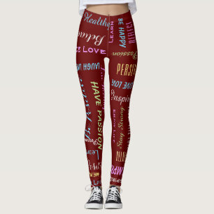 Leggings Inspirational Motivational CHOISISSEZ VOTRE COULEU
