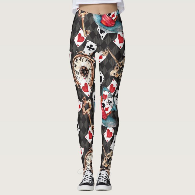 Leggings Inspiré Par Alice In Wonderland (Devant)