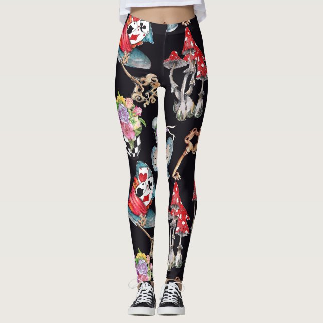 Leggings Inspiré Par Alice In Wonderland (Devant)