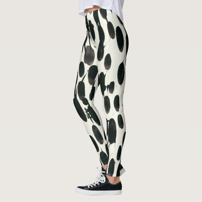 Leggings Invariable I | Aquarelle noire 2 (Gauche)