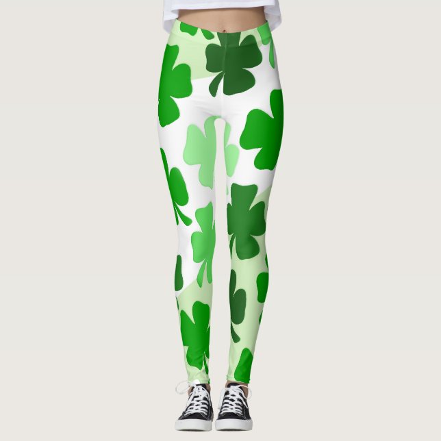 Leggings irlandais shamrock (Devant)