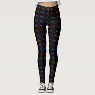 Leggings Itinéraire bleu 66 Tucumcari, nanomètre de motel
