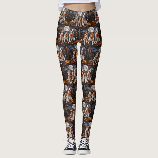 Leggings Jack Russell Halloween Éffrayant (Devant)
