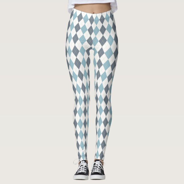 Leggings Jacquard bleu (Devant)
