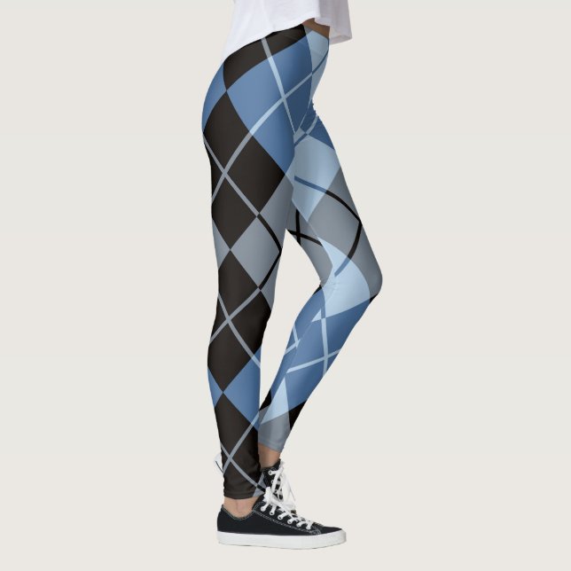 Leggings Jacquard noir bleu (Droite)