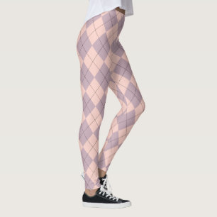 Leggings Jacquard rose et violet Motif fille
