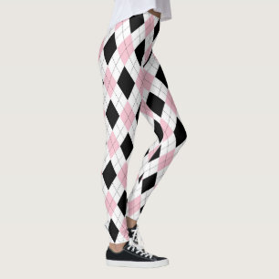 Leggings Jacquard rose noir fille Motif tendance tendance t