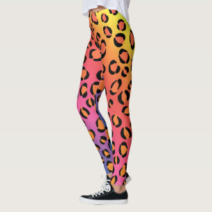 Leggings Jaguar, Poster de animal Jaguar, léopard arc-en-ci