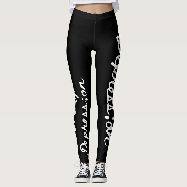 Leggings J'ai Depression_Change le visage de la dépression (Devant)