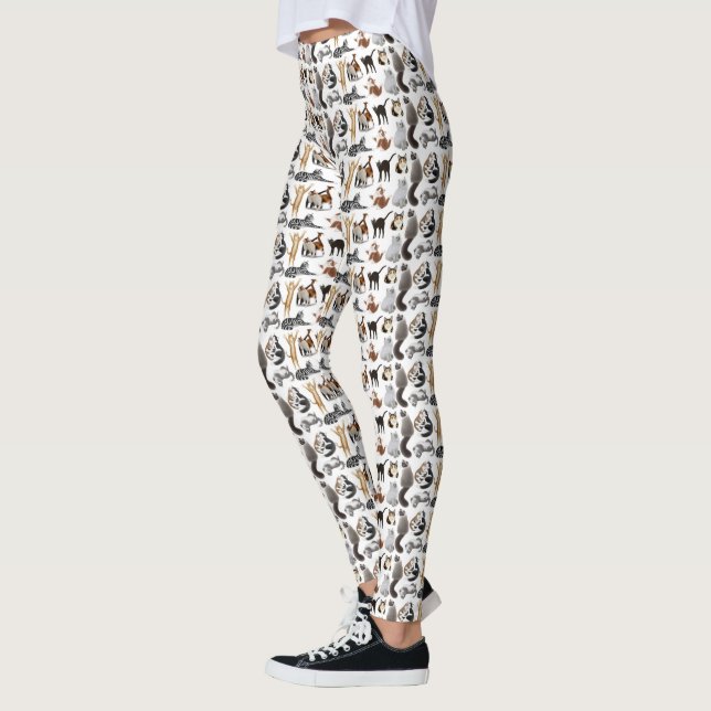 Leggings J'aime des guêtres de chats (Gauche)