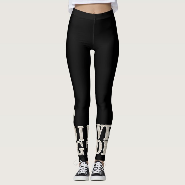 Leggings J'aime les guêtres du grand nounours (Devant)
