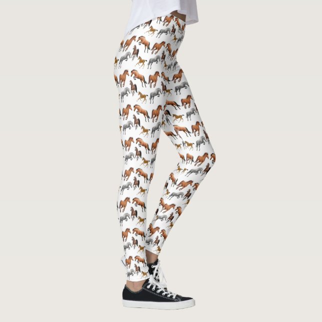 Leggings J'aime les guêtres équines d'art de chevaux (Droite)