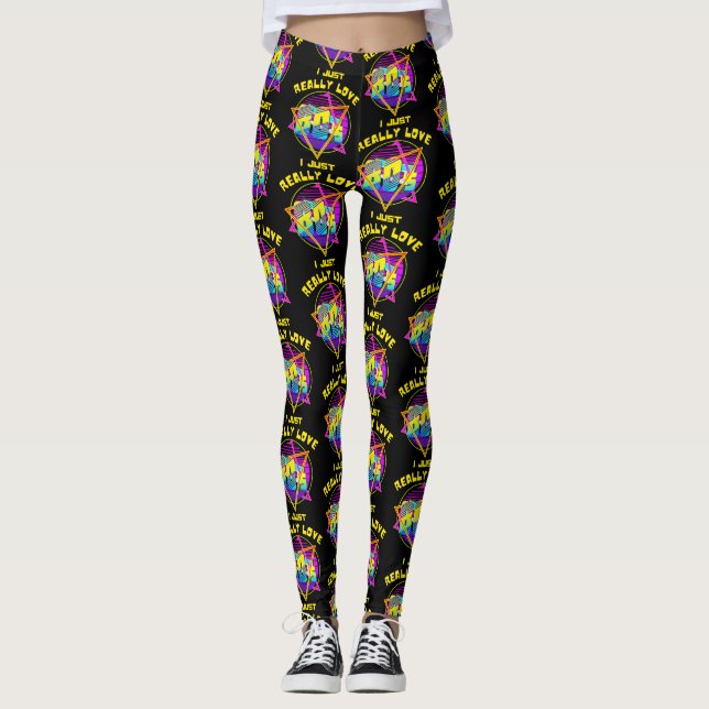 LEGGINGS J'AIME VRAIMENT LES 80S (Devant)