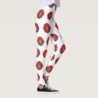 Leggings Jalons de pompiers en blanc croisé maltais