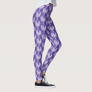 Leggings Jalouettes motifs d'art de l'iris violet