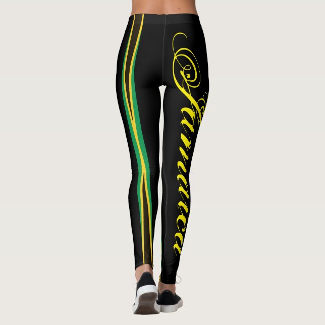 LEGGINGS JAMAÏQUE DRAPEAU BLACK LEGINGS HAVIC ACD (Dos)