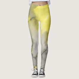 Leggings Jambes à Cravate jaune et gris