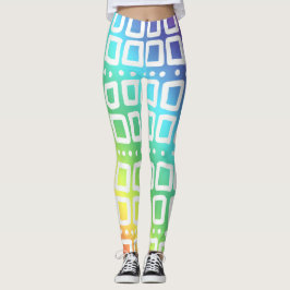 Leggings Jambes arc-en-ciel Abstraites
