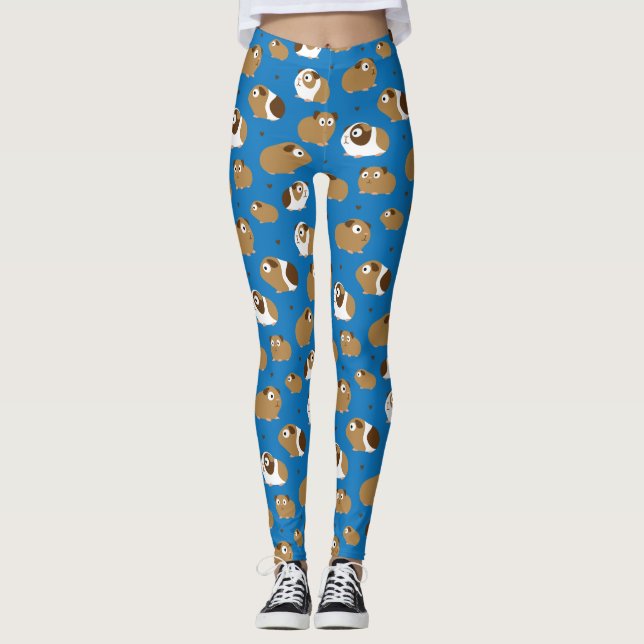 Leggings Jambes de cochons de Guinée mignonne (Devant)