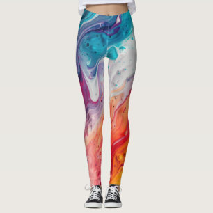 Leggings Jambes de costume Abstraites et colorées