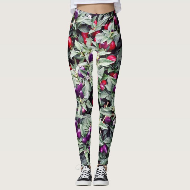 Leggings Jambes de poivre pourpre (Devant)