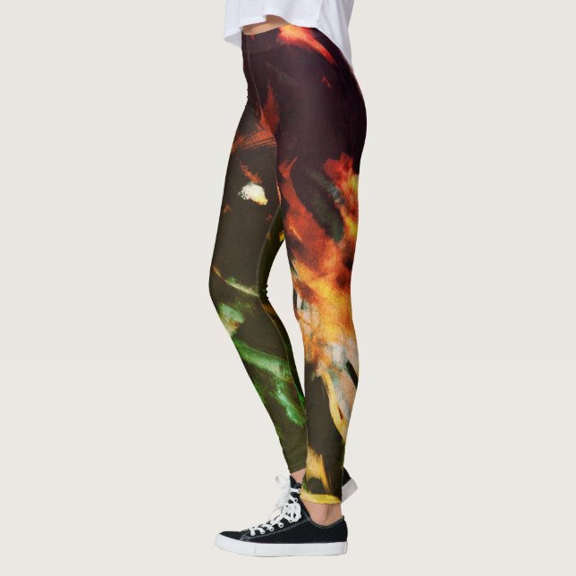 Leggings Jambes de teinture à tarte inversée, mignonne tein (Gauche)