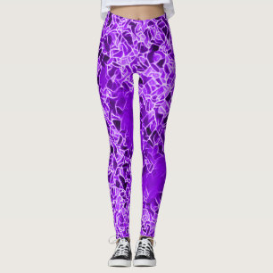 Leggings Jambes de yoga électrique à prune d'art