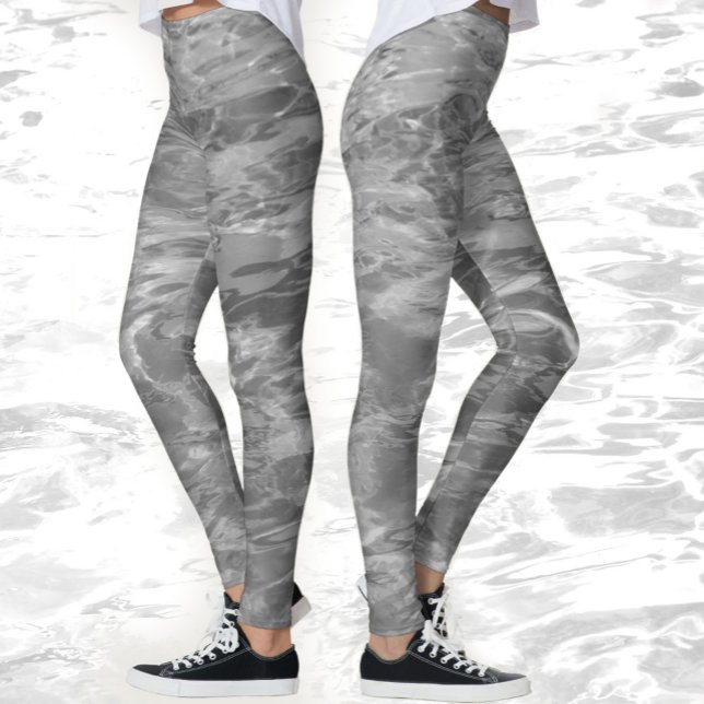 Leggings Jambes d'eau gris monochromatique (Créateur téléchargé)