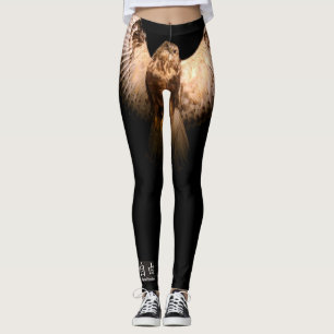 LEGGINGS JAMBES NOIRES AVEC OWL EN VOL