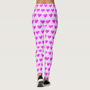 Leggings Jambes violettes pourpres avec coeur