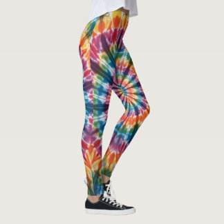 Leggings jambières à teinture cravate arc-en-ciel