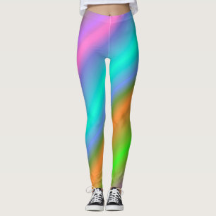 Leggings jambières neon arc-en-ciel
