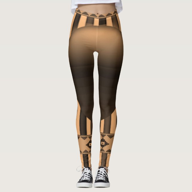 Leggings jambières noires orange (Devant)