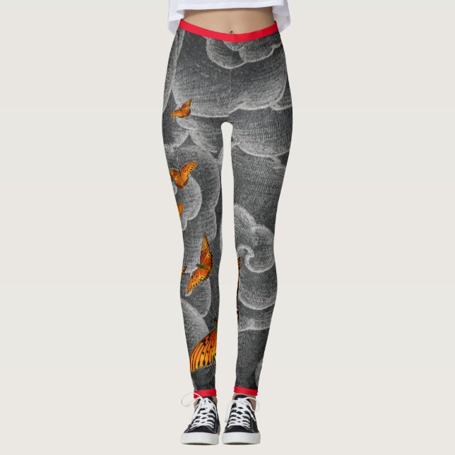 Leggings JAPANISCHE SCHLIESSUNGEN UND SCHALTFLÄDEN (Vorderseite)