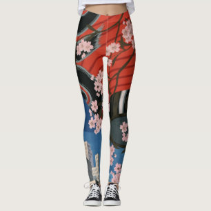 Leggings Japon Tokyo Vintage Japonais affiche de voyage