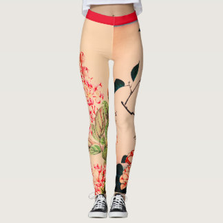 LEGGINGS JAPONAIS FLEURS ARTISTIQUES LEGINES IMPRIMÉES