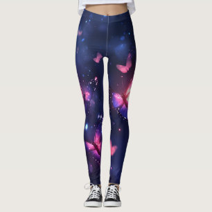 Leggings Jardin de papillons nocturnes célestes