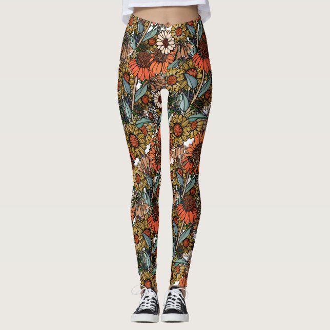 Leggings Jardin Fleur sauvage de l'Australie Bush (Devant)
