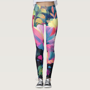 Leggings Jardin Floral de printemps de la ruée de fleurs