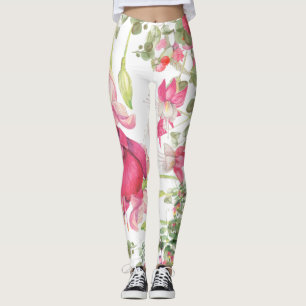 Leggings jardin floral magique sur les légumineuses imprimé