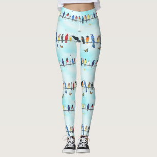 Leggings jardins sur une ligne de papillons