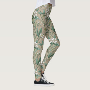 Leggings Jasmin fleurs motif de style vintage