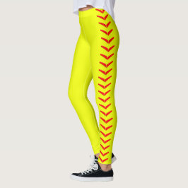 Leggings Jaune clair Fastpitch Softball Players Sports